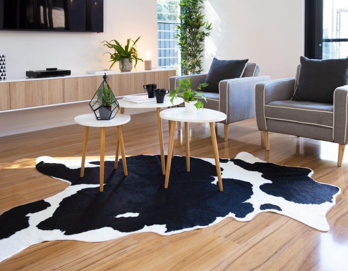 Give Your Room A Vintage Look By Placing Cowhide Rugs